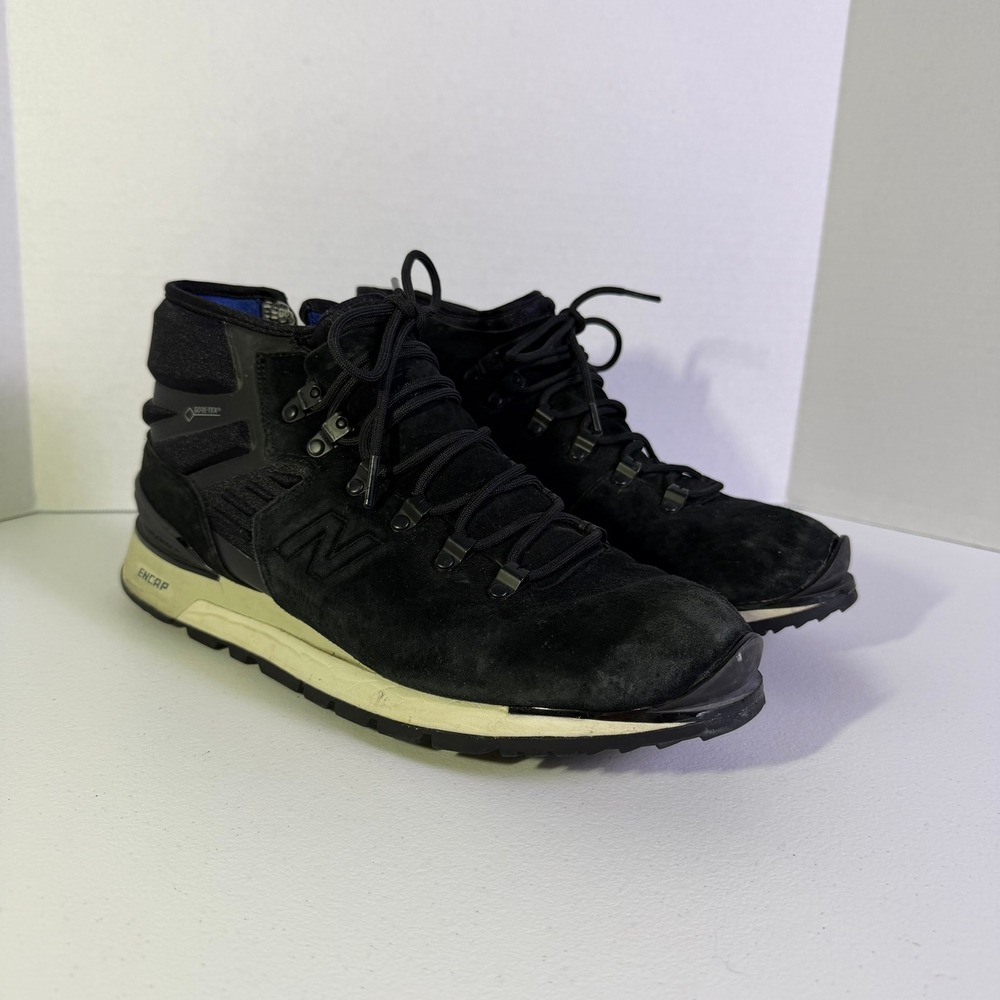 New Balance Niobium MLNBDCA Black Gore-Tex Suede Side Zip Hiking Boots Mens 11